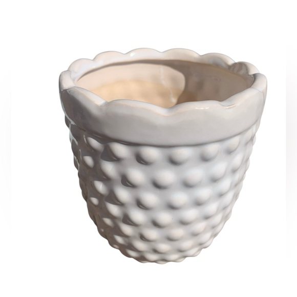 Other - Hobnail white Ceramic Planter